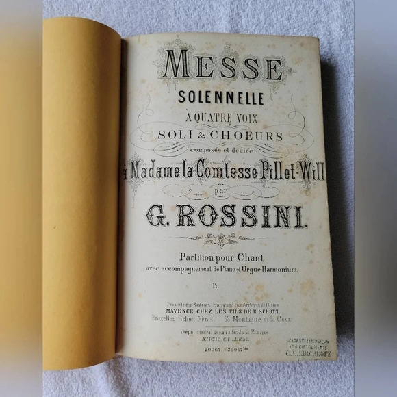 Rossini Messe Solennelle Antique Music Book - Picture 8 of 11